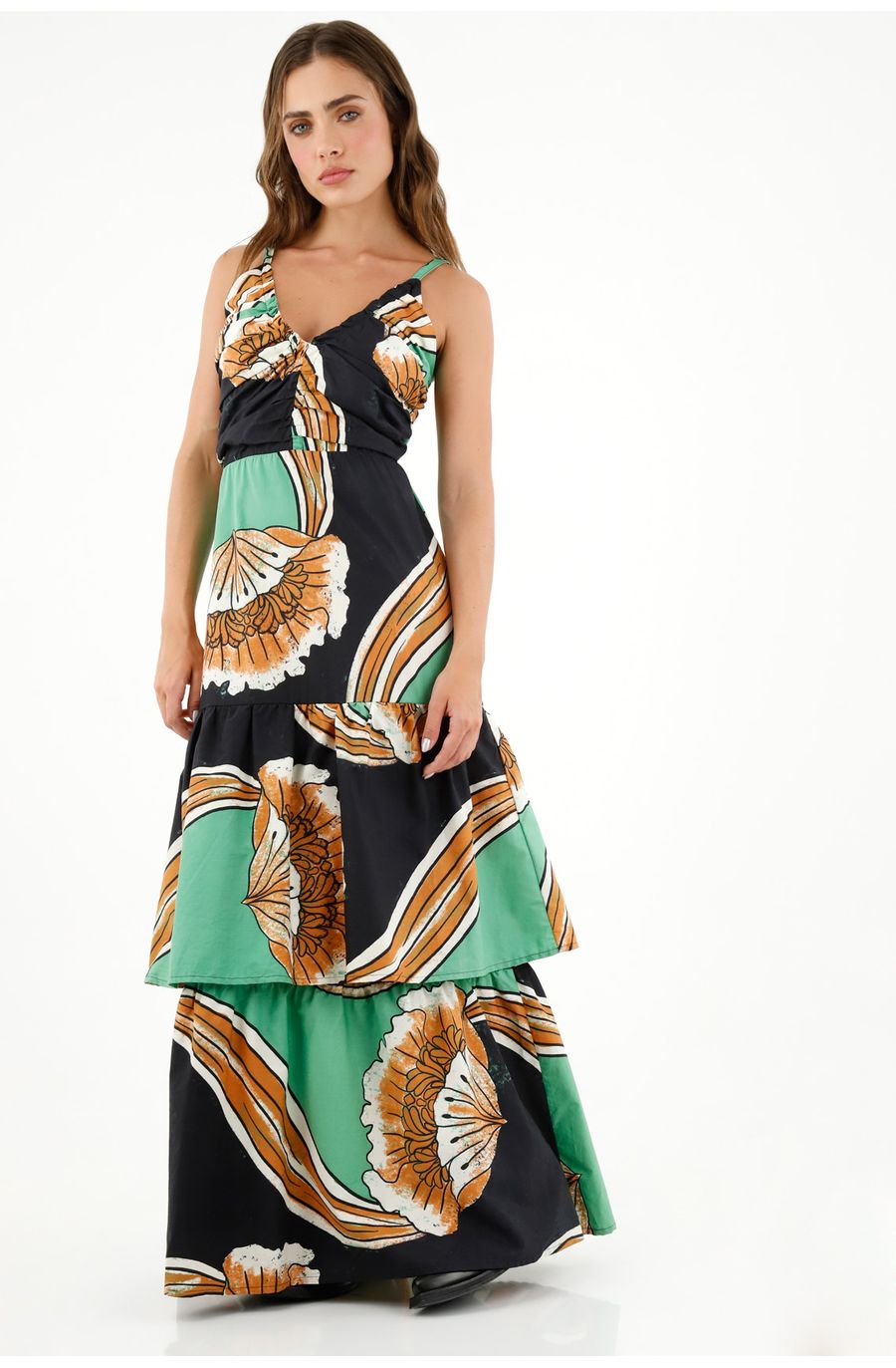 Vestido con bolero largo para mujer