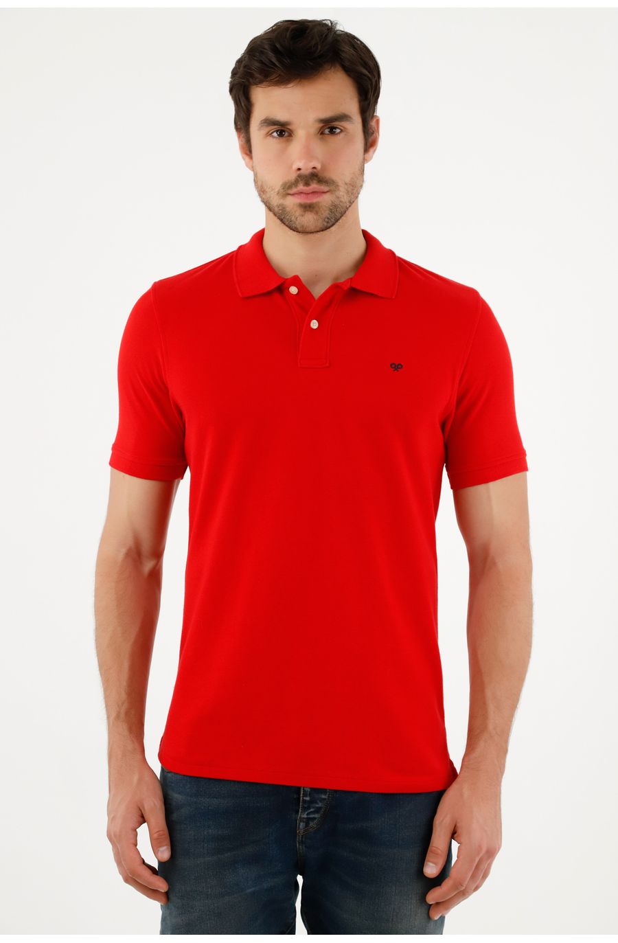 Polo roja 100% Algodón para hombre