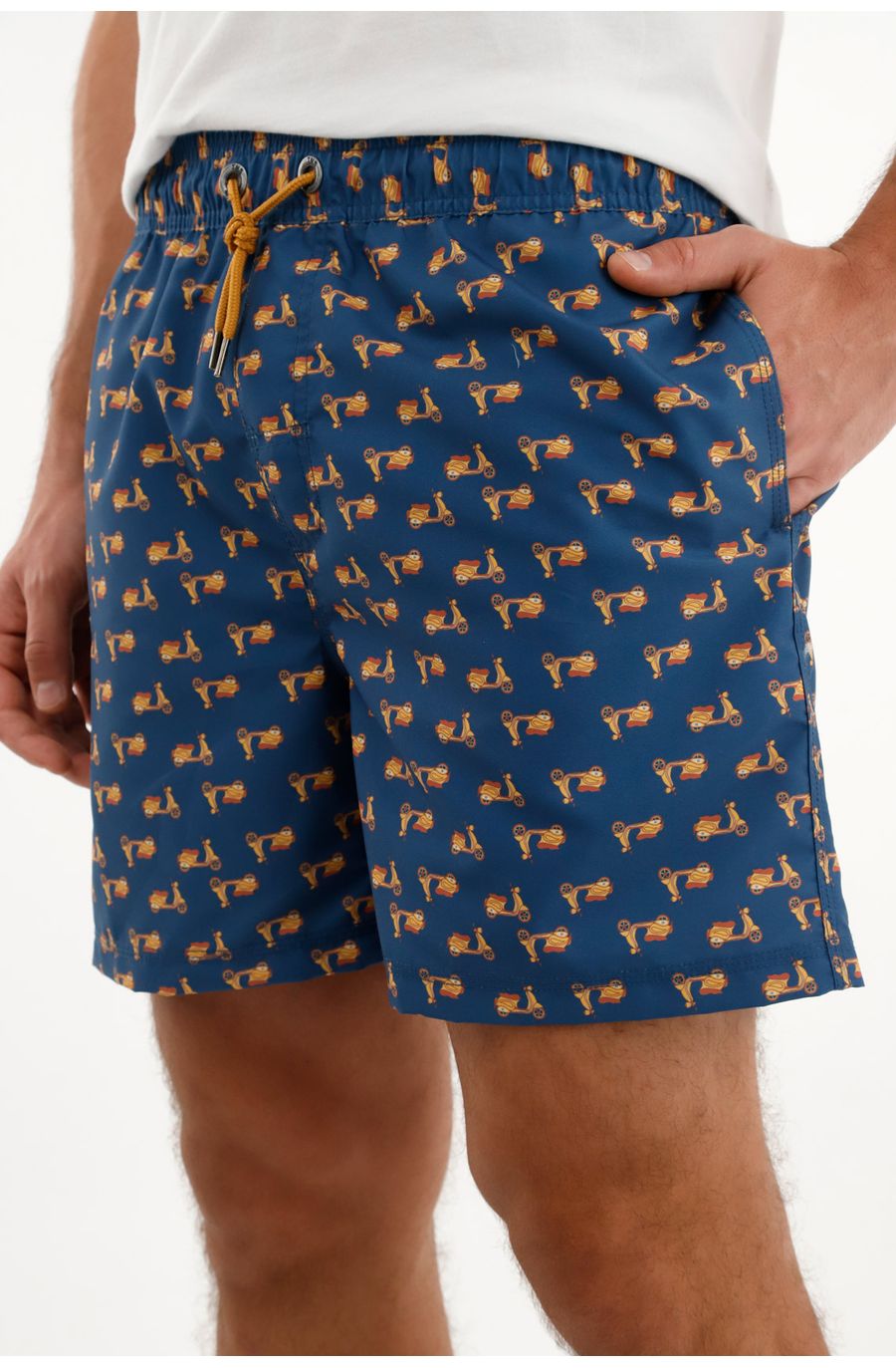 Pantaloneta estampada para hombre