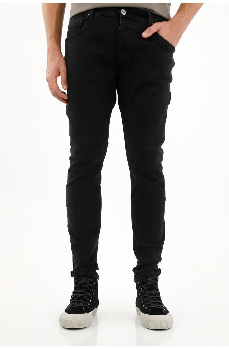 Pantalon 5 bolsillos negro para hombre
