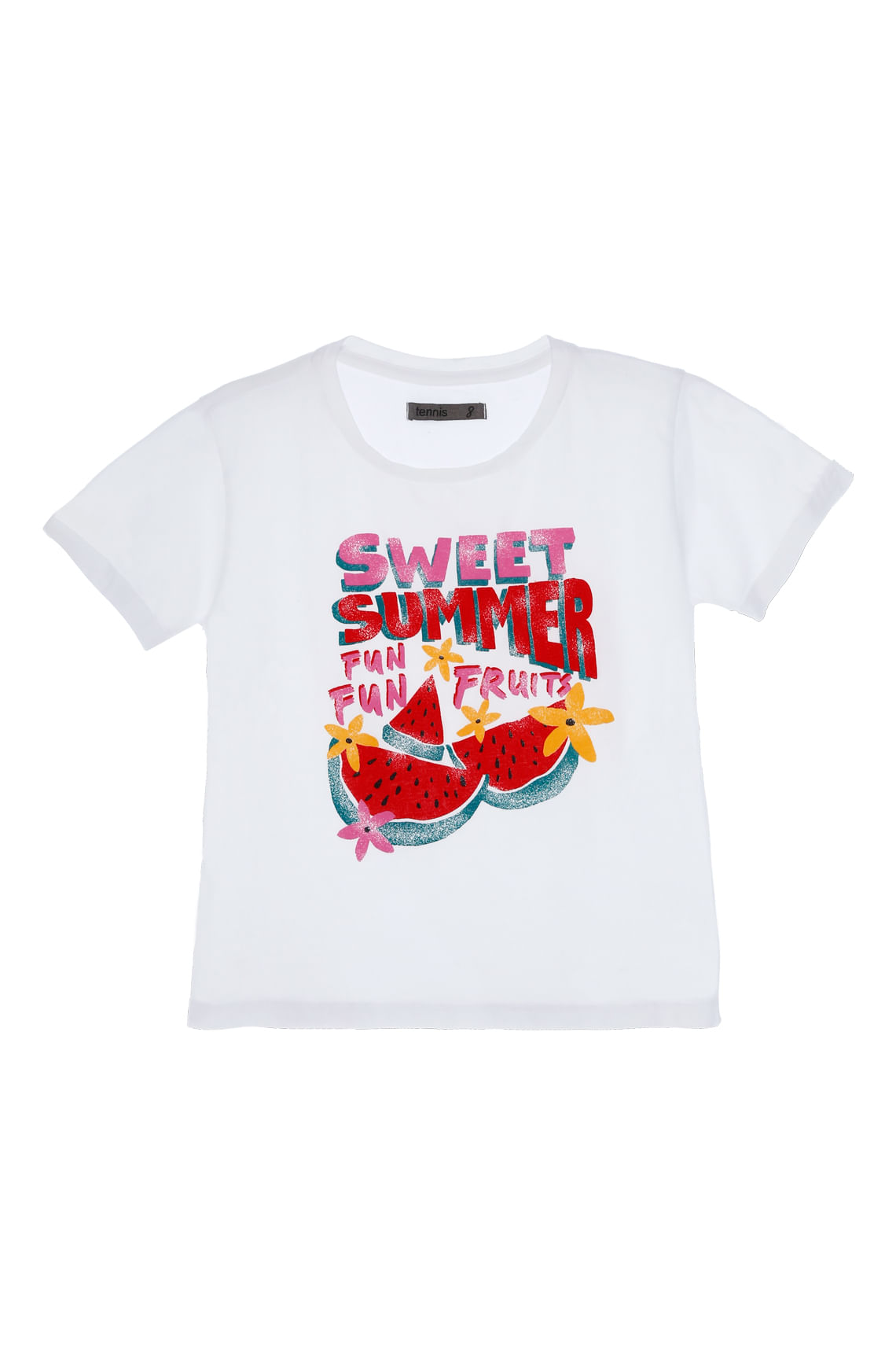 Camiseta estampada blanca para niña