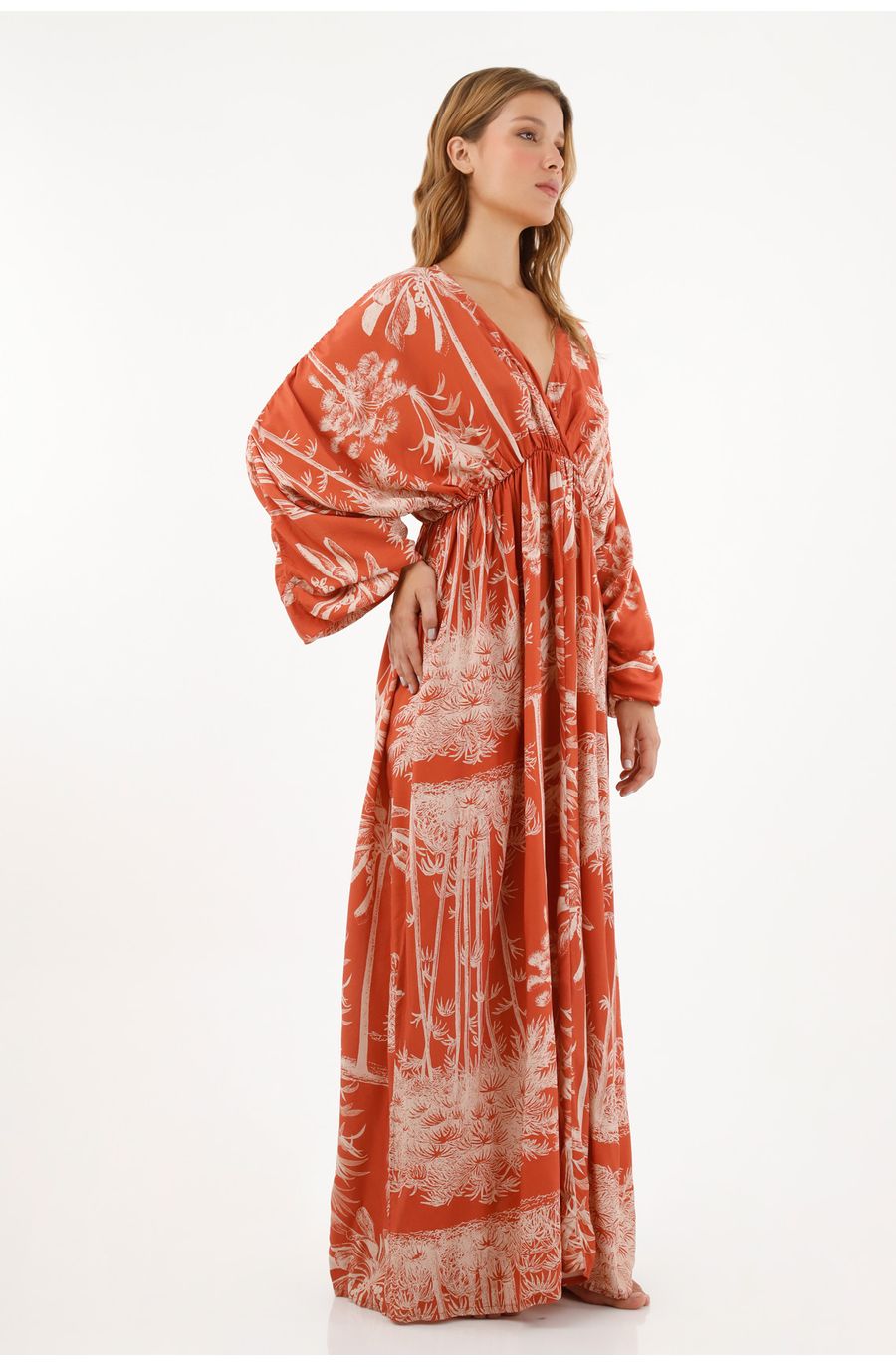 Vestido con abertura en falda para mujer