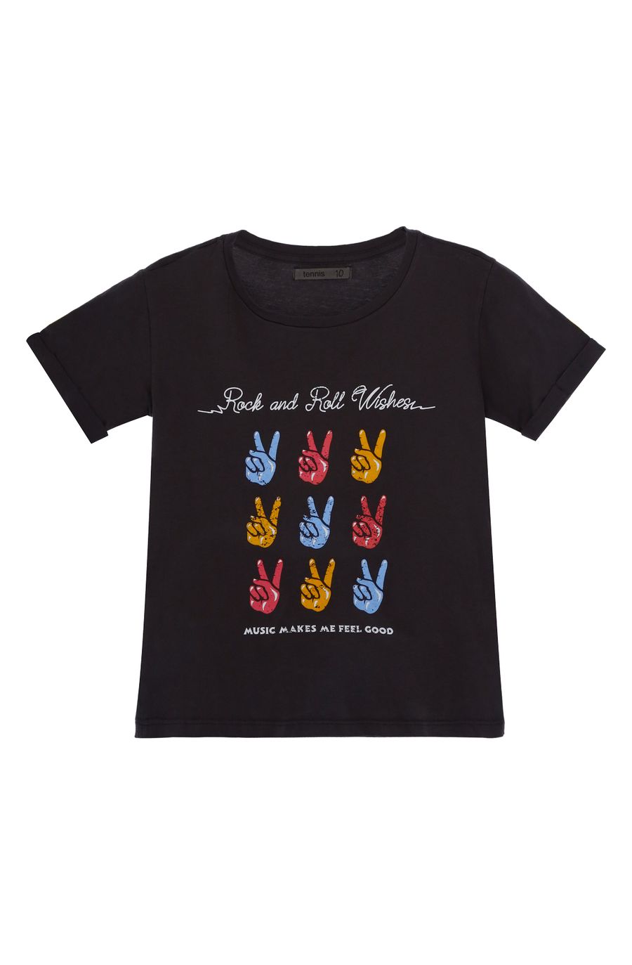 Camiseta gris manga corta para niña