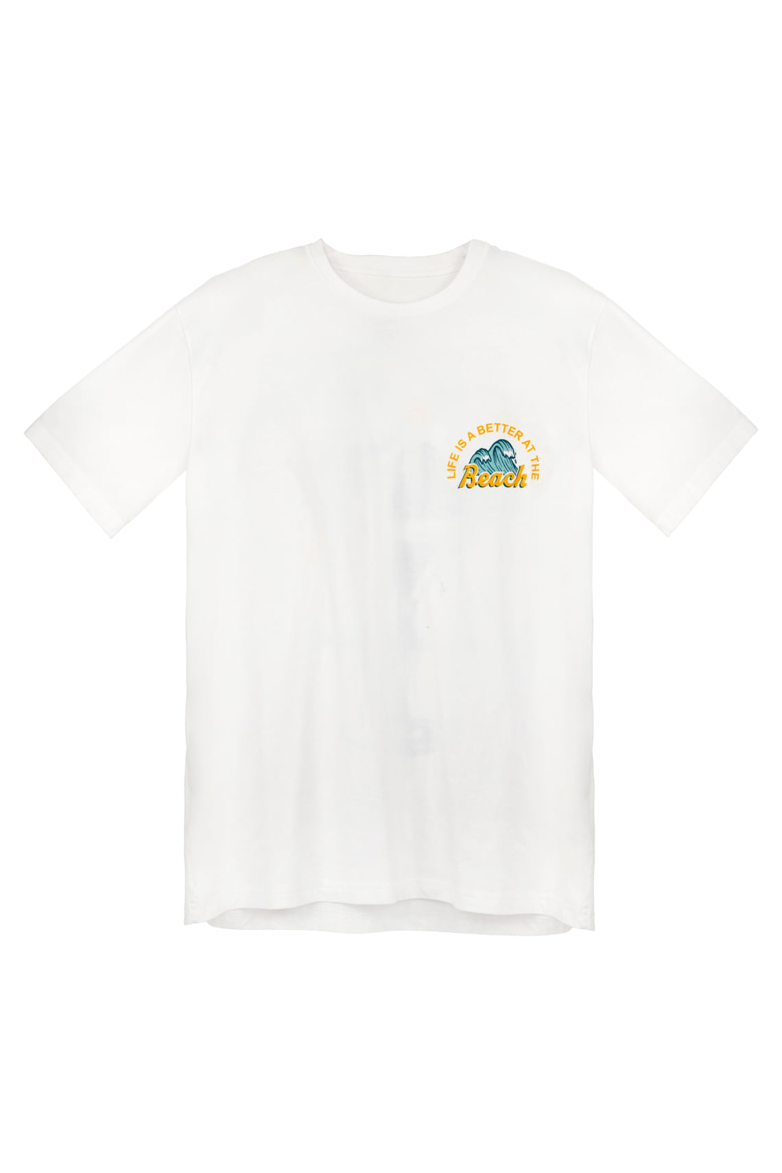 Camiseta blanca con mini print para hombre