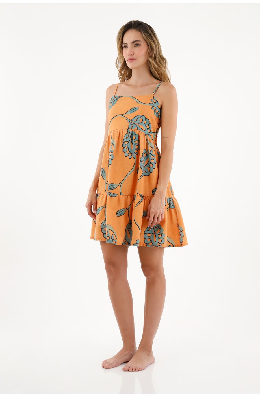 Vestido corto estampado para mujer