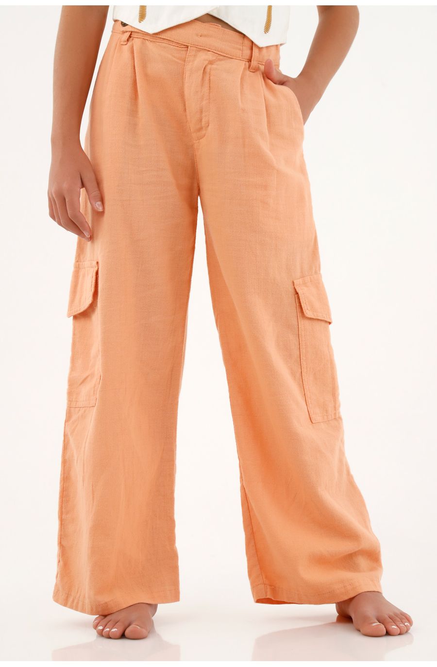 Pantalon naranja para niña