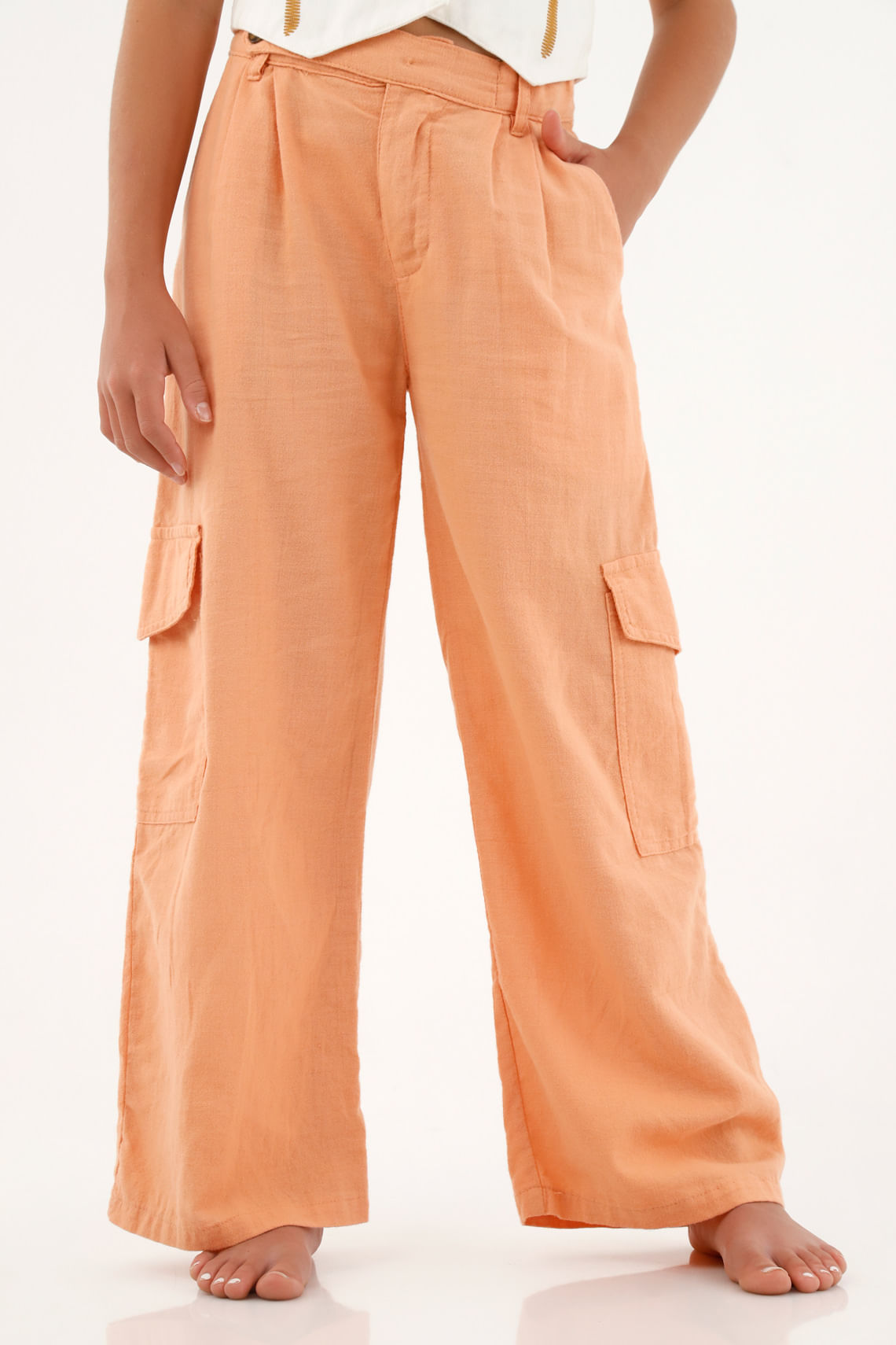 Pantalon naranja para niña