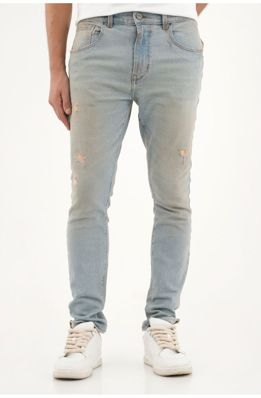 Jean Nudy azul para hombre