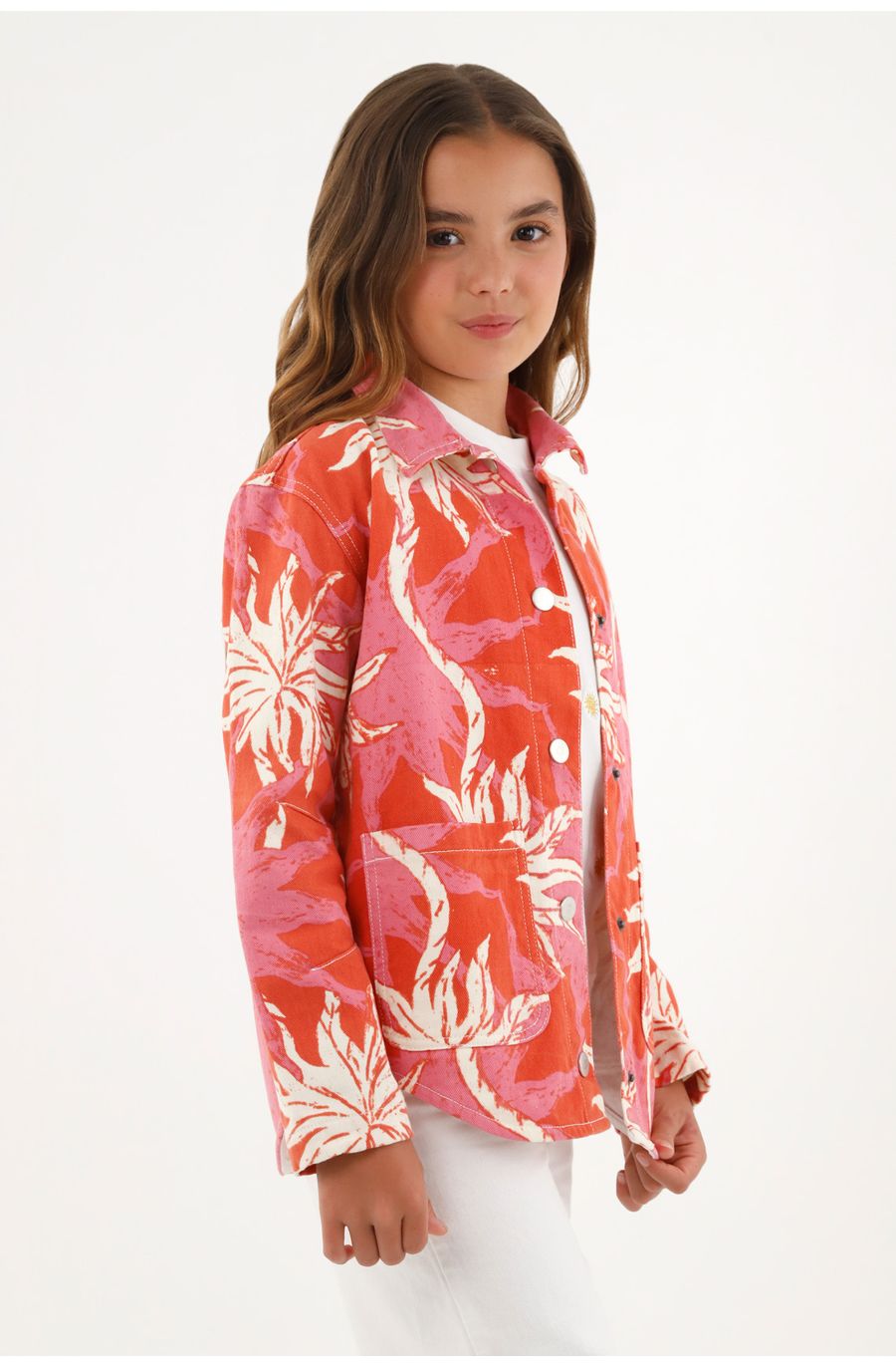 Chaqueta tipo sobrecamisa para niña