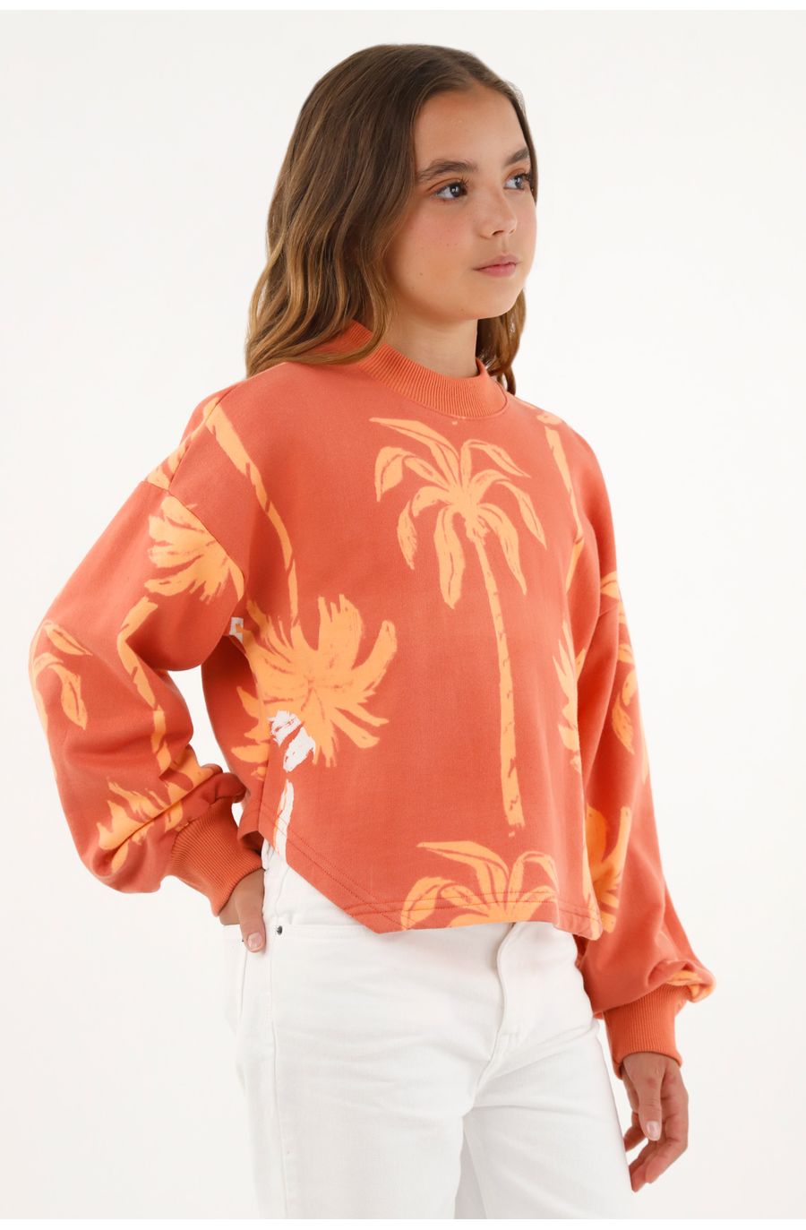 Buzo estampado de diseño cerrado para niña