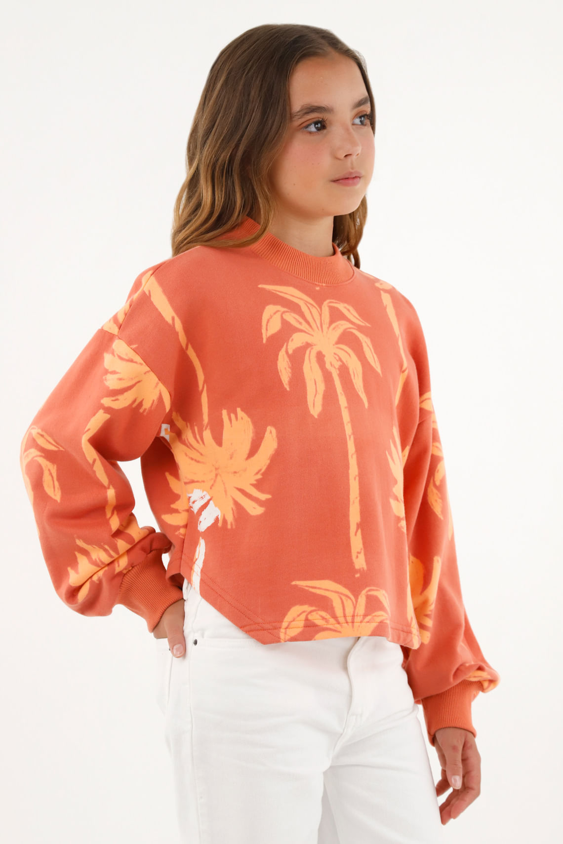 Buzo estampado de diseño cerrado para niña