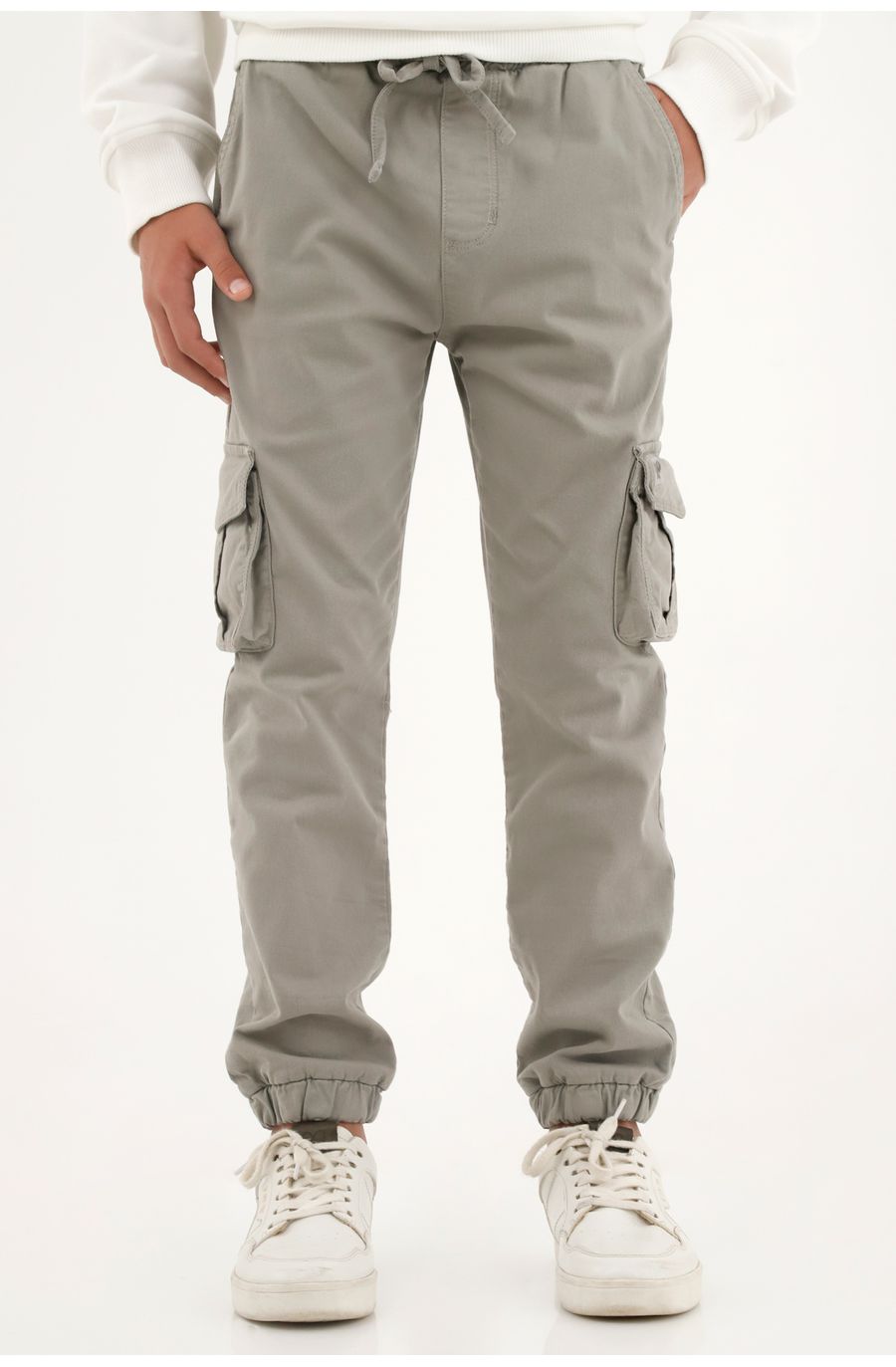 Pantalón tipo Jogger gris para niño