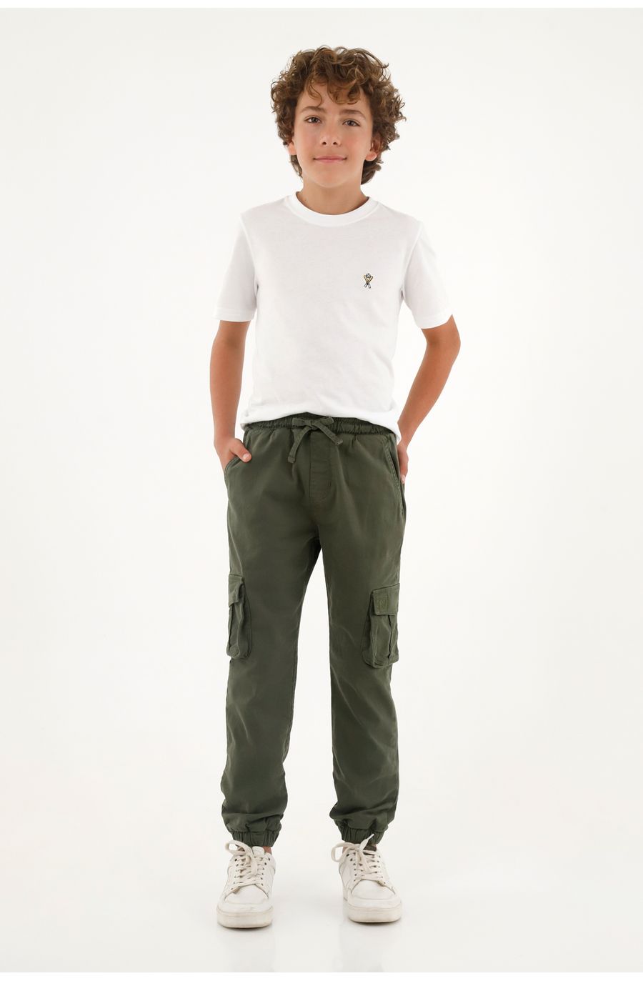 Pantalón tipo Jogger verde para niño