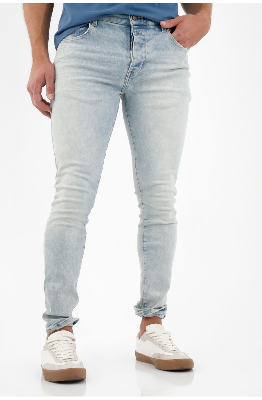 Jean Super Skinny azul para hombre