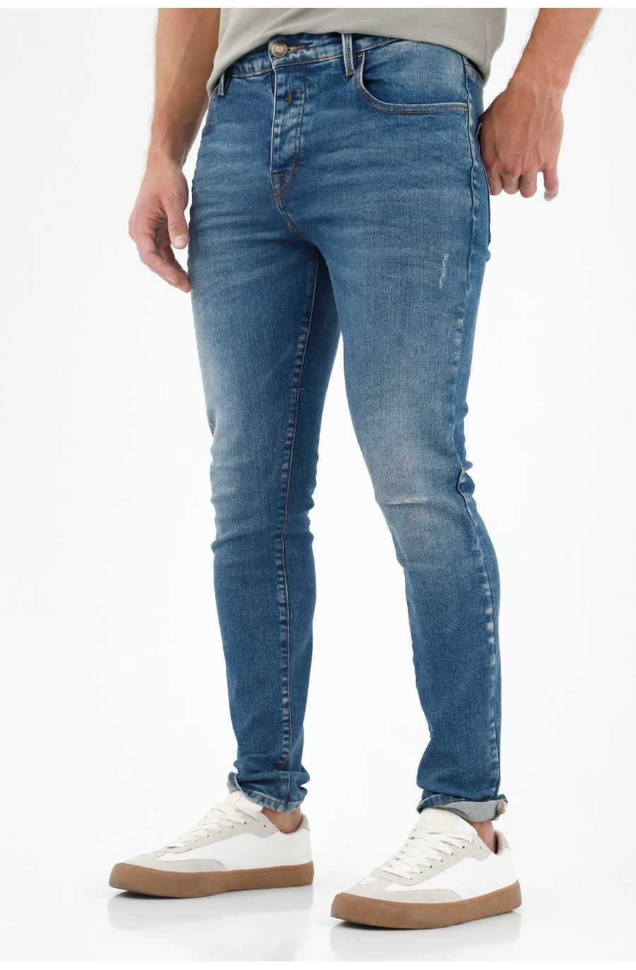 Jean azul tono medio para hombre