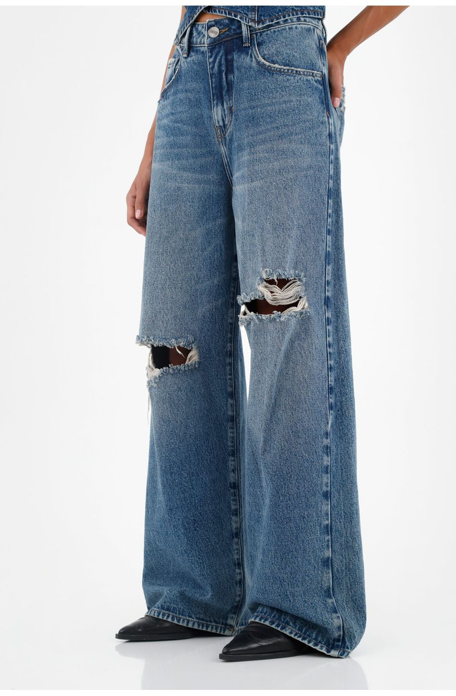 Jean Wide Leg azul para mujer