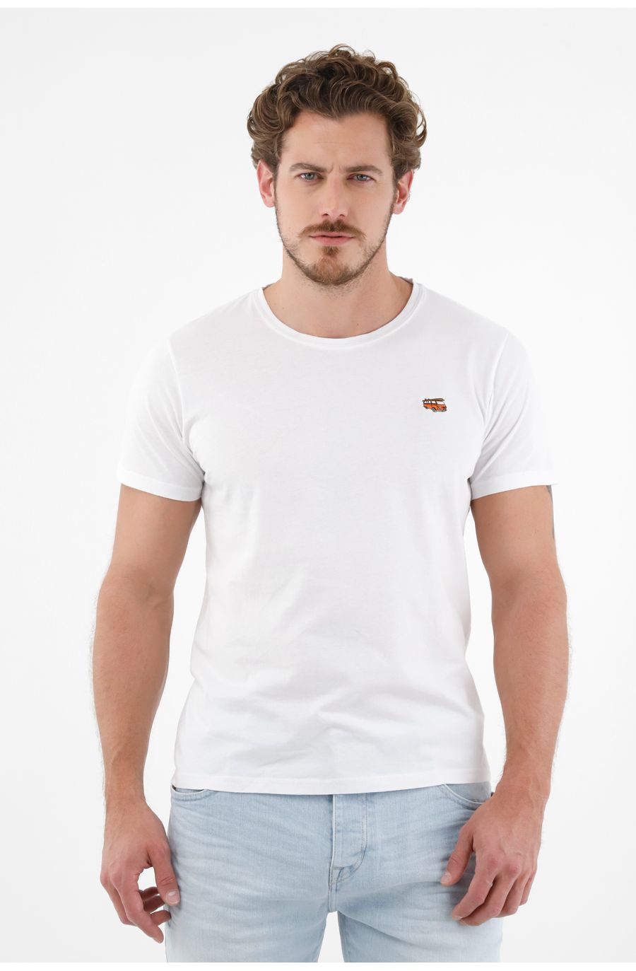 Camiseta manga corta blanca para hombre