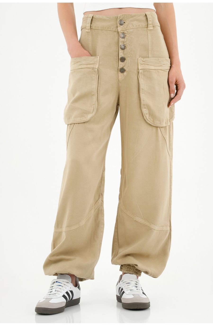Pantalón Jogger café para mujer
