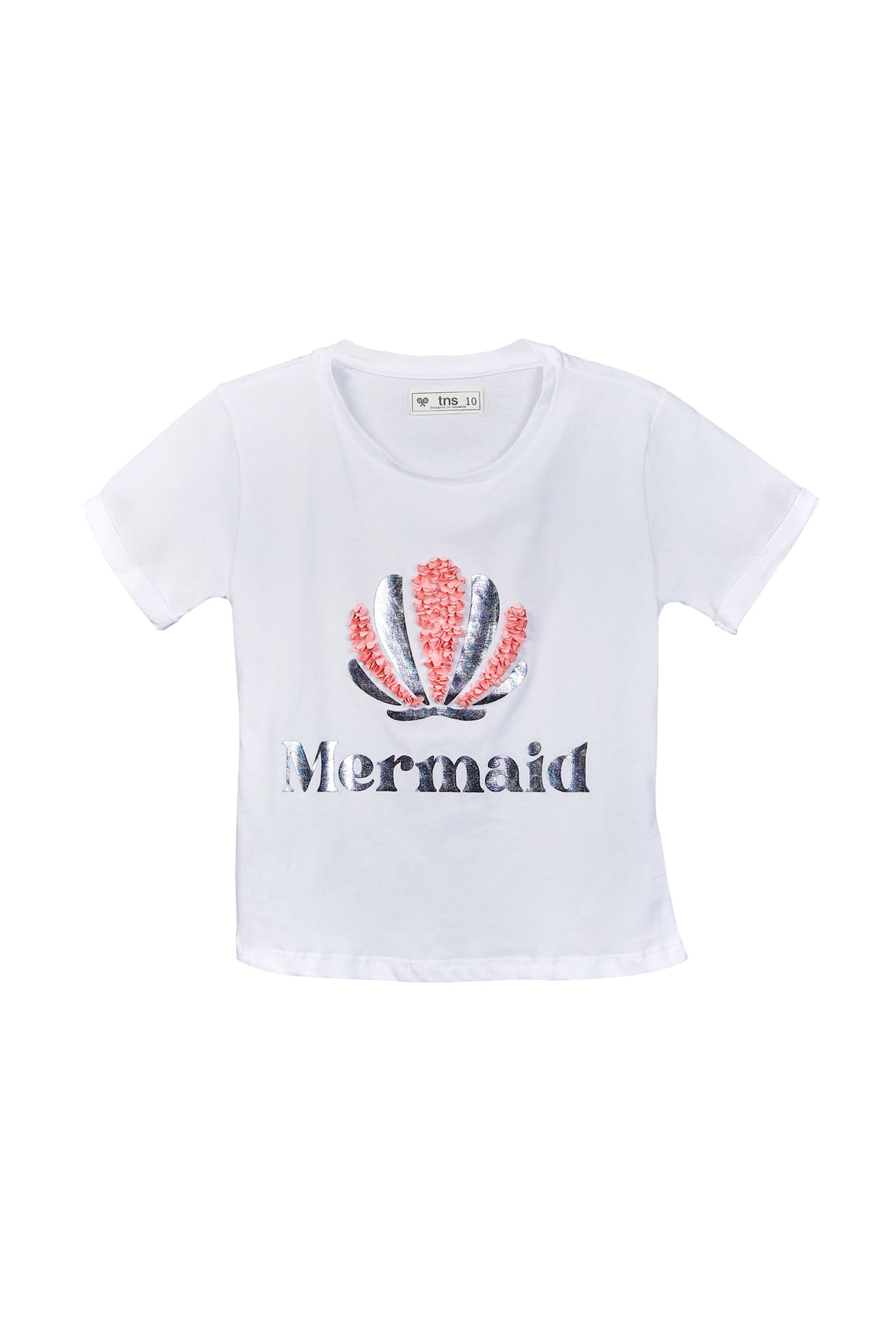 Camiseta manga corta blanca para niña