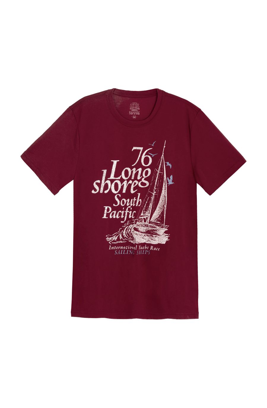 Camiseta roja estampada para hombre