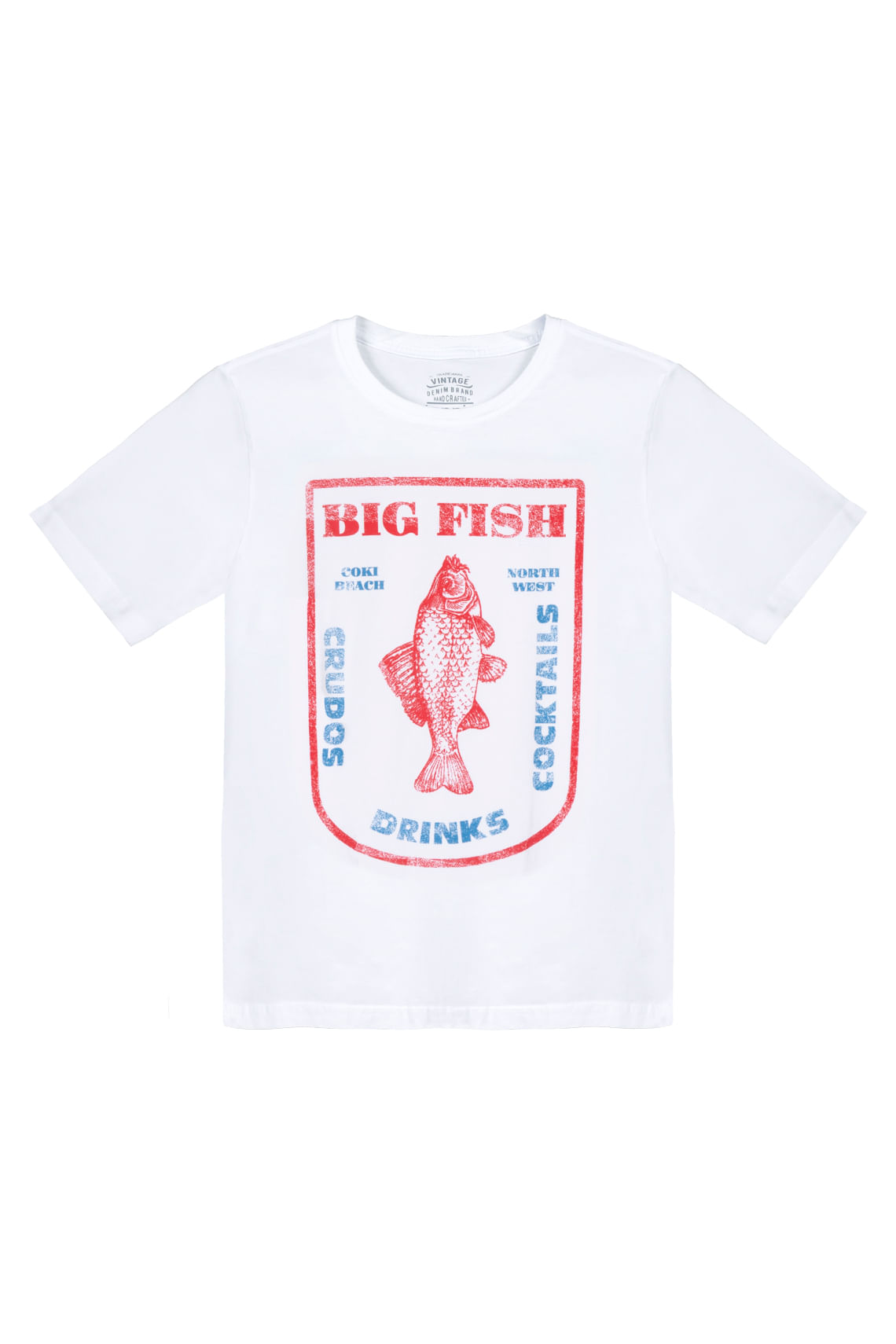 Camiseta blanca estampada para hombre