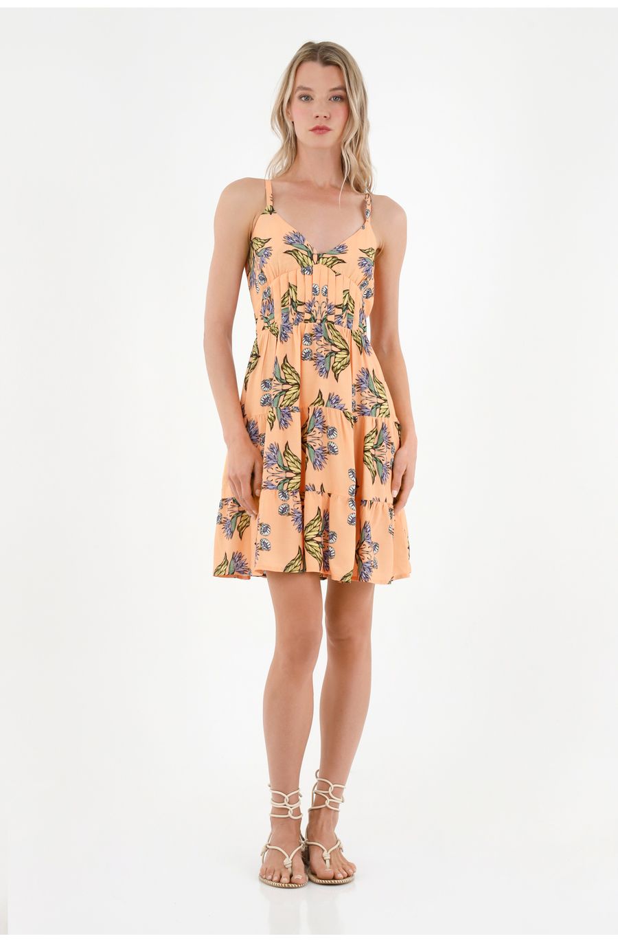 Vestido corto estampado para mujer