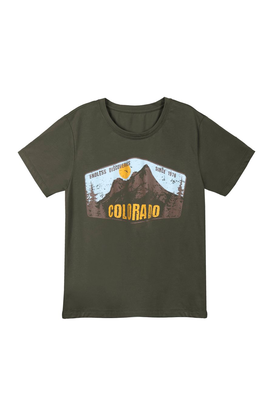 Camiseta verde estampada para hombre