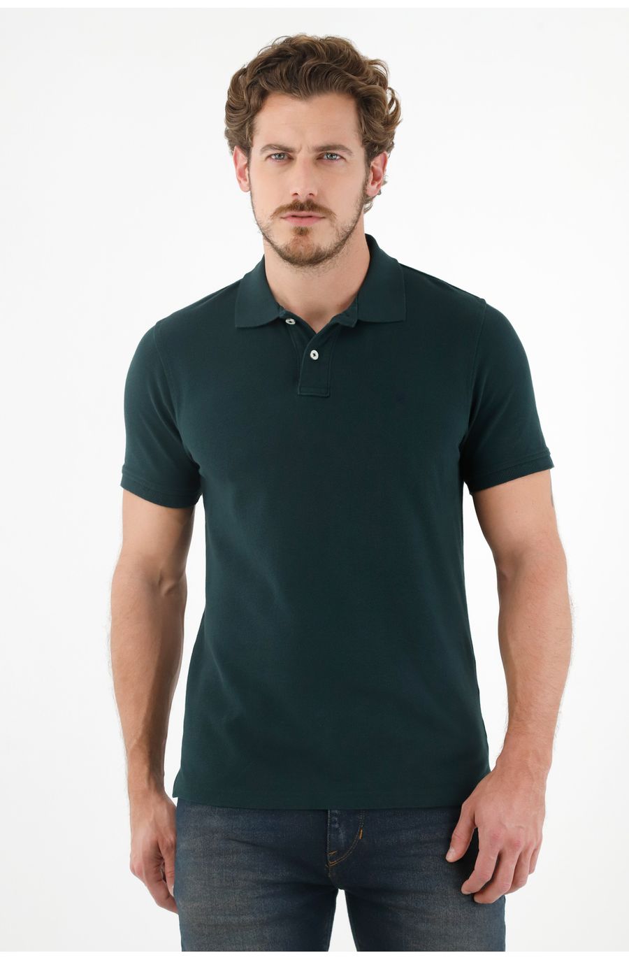 Polo verde 100% Algodón para hombre