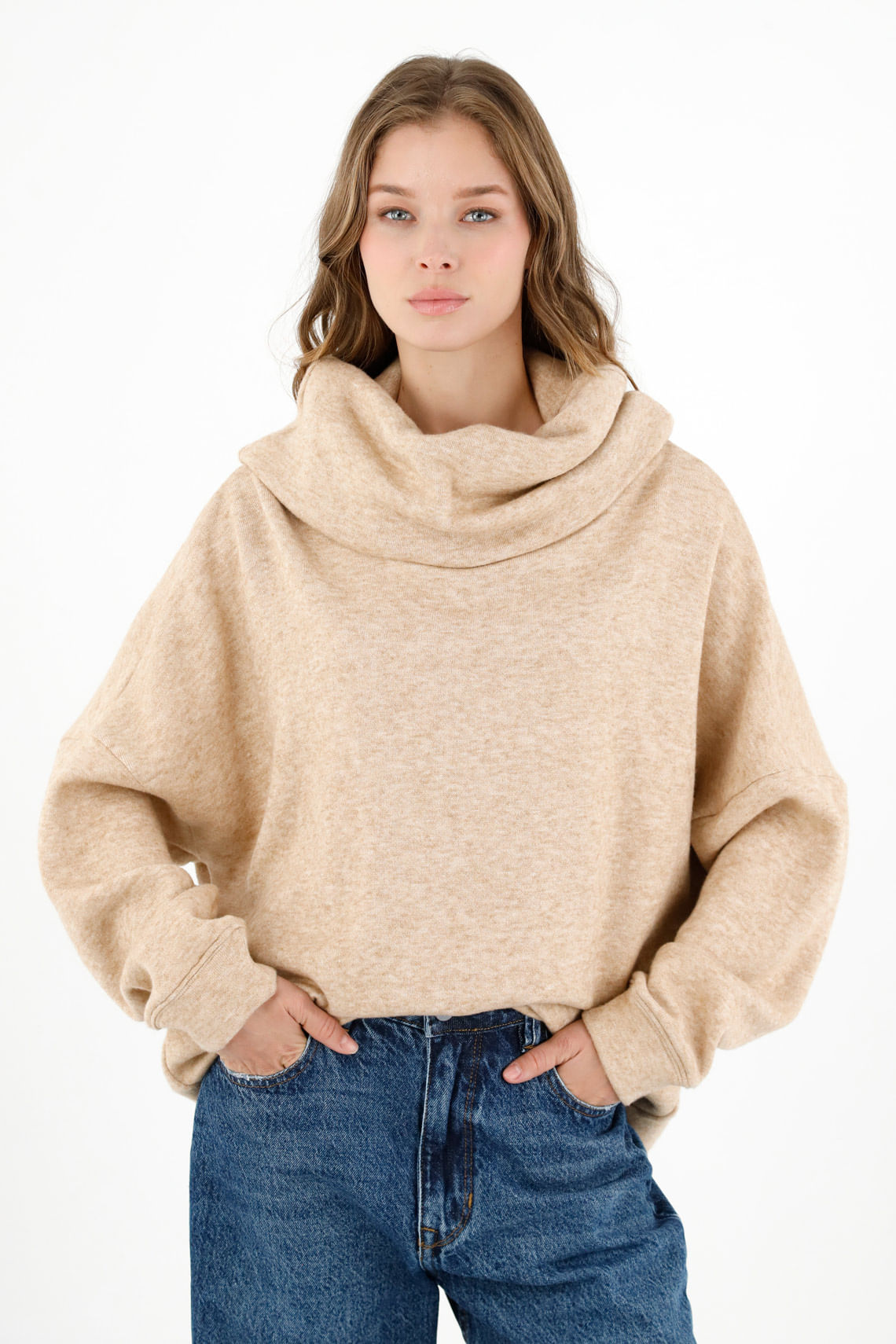 Buzo oversize café para mujer