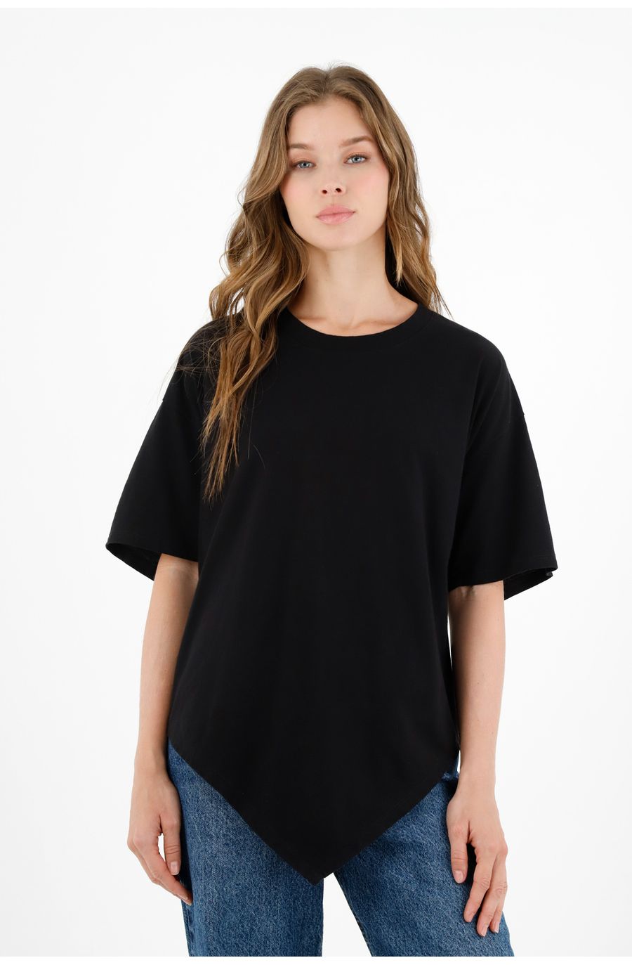 Camiseta oversize negra para mujer
