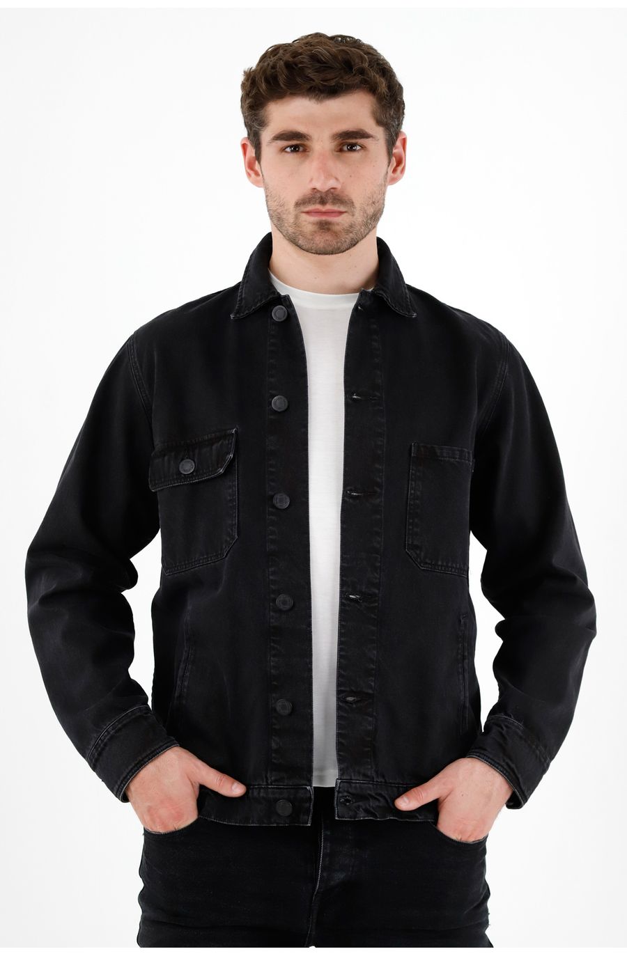 Chaqueta oversize negro para hombre