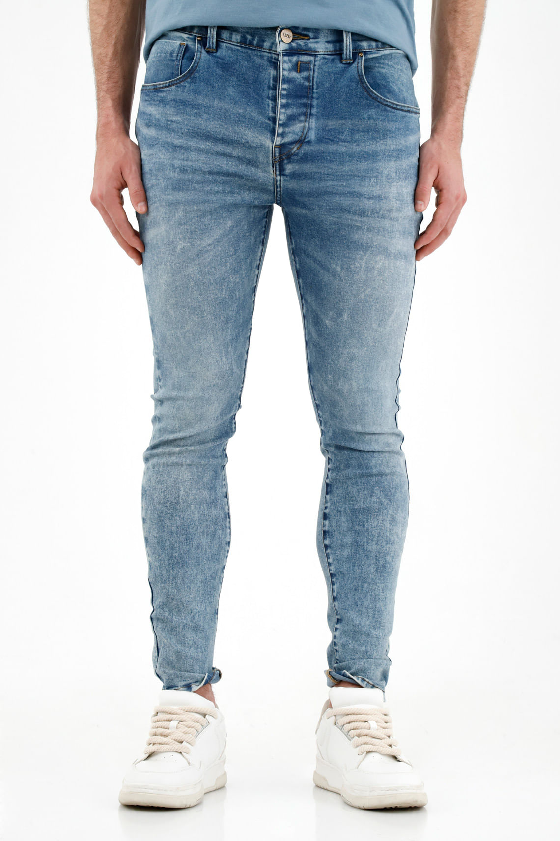 Jean Super Skinny azul tono medio claro para hombre