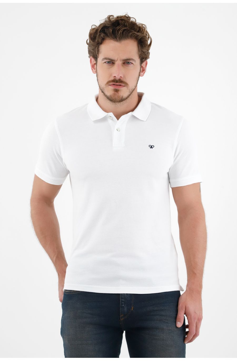 Polo blanca para hombre