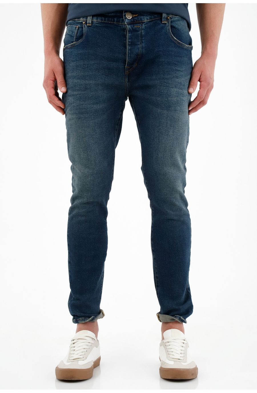 Jean Skinny azul tono oscuro para hombre
