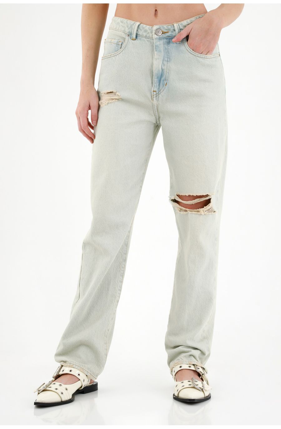 Jean Recto tono claro para mujer