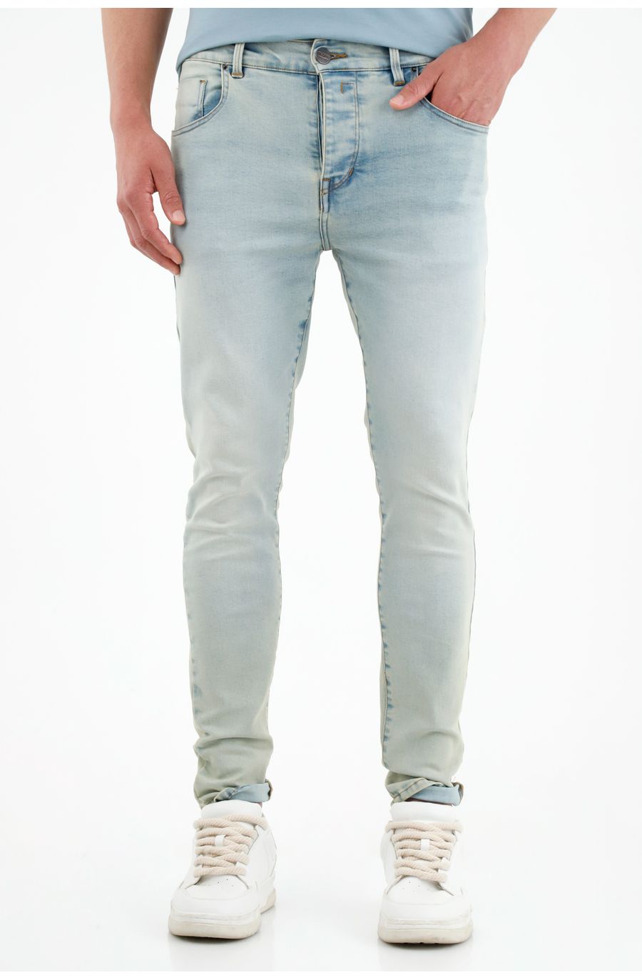 Jean Súper Skinny azul cinco bolsillos para hombre