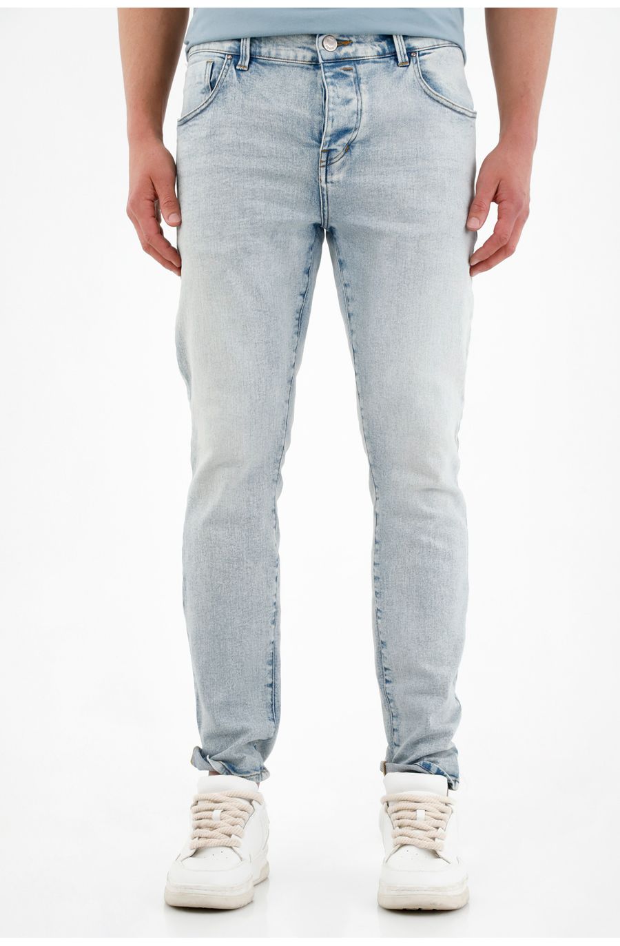 Jean azul Skinny tono claro para hombre