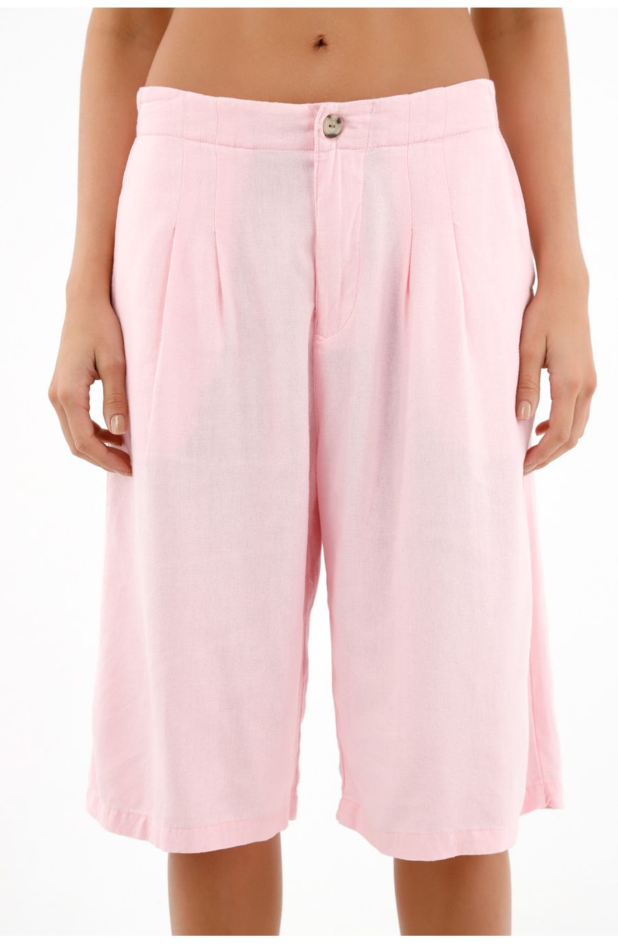 Bermuda rosada larga para mujer