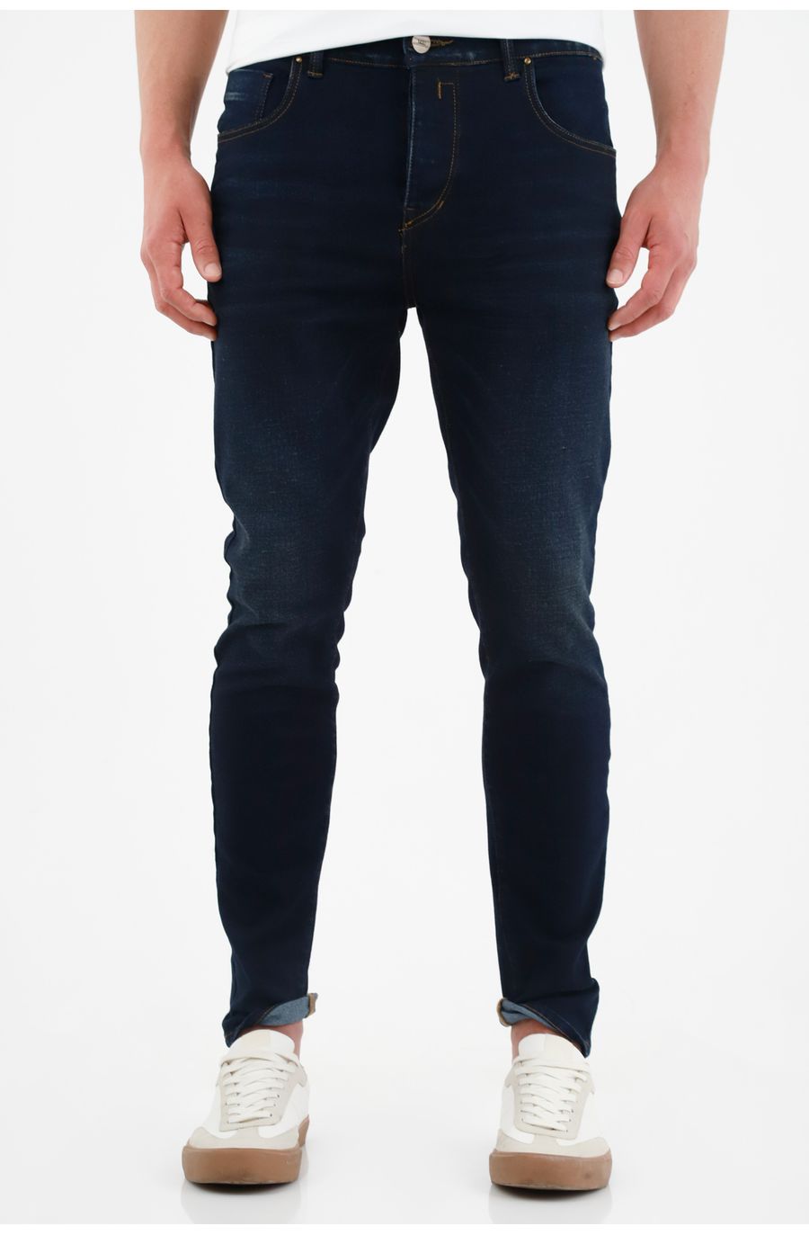 Jean Super Skinny azul oscuro para hombre
