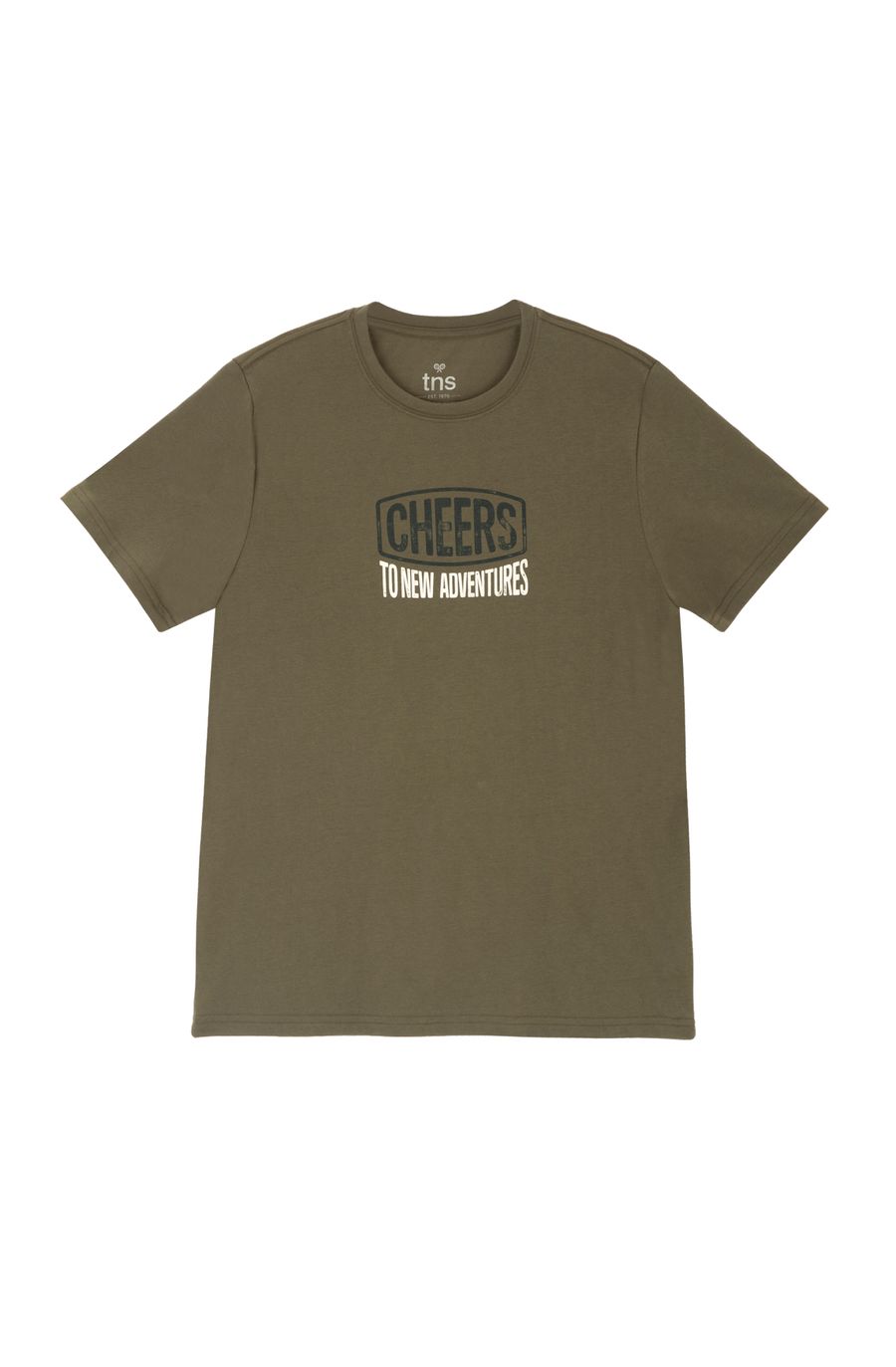 Camiseta verde estampada para hombre