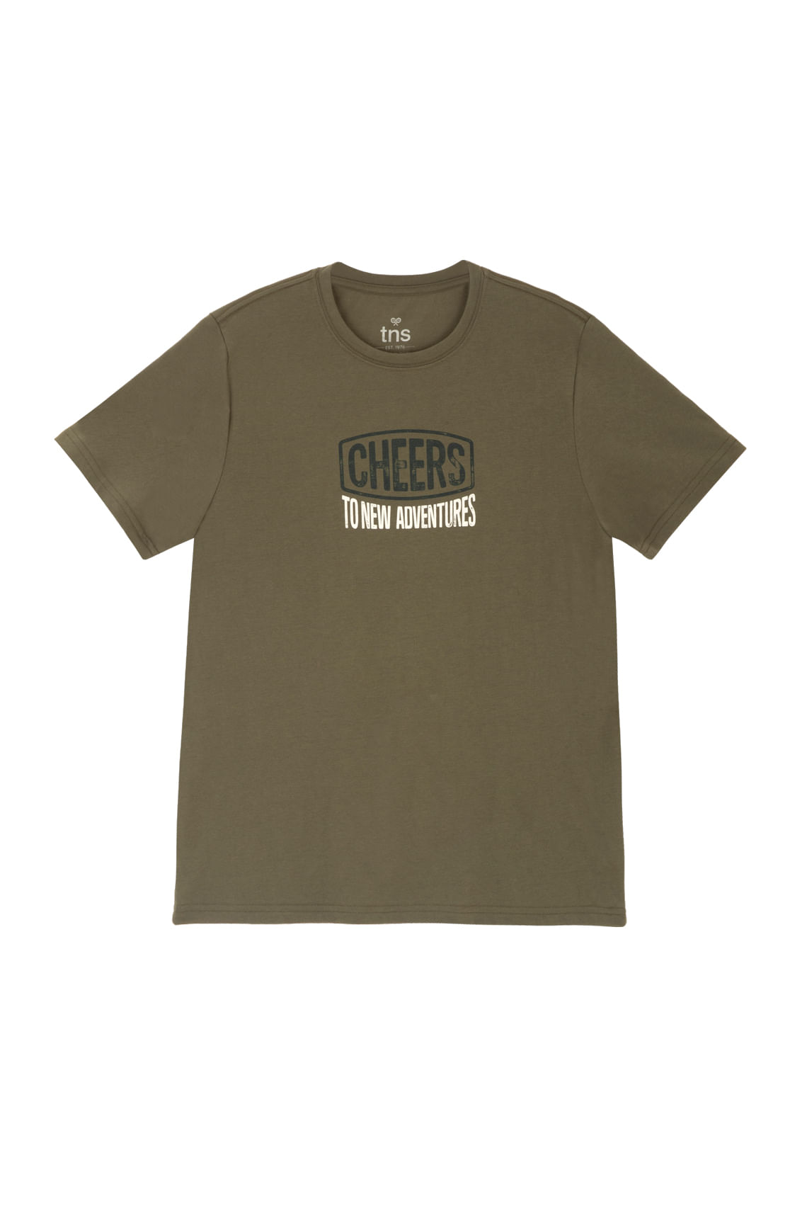 Camiseta verde estampada para hombre