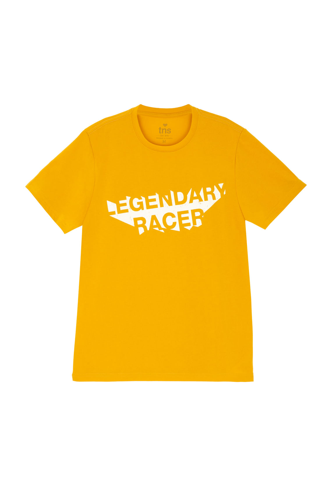 Camiseta amarilla estampada para hombre