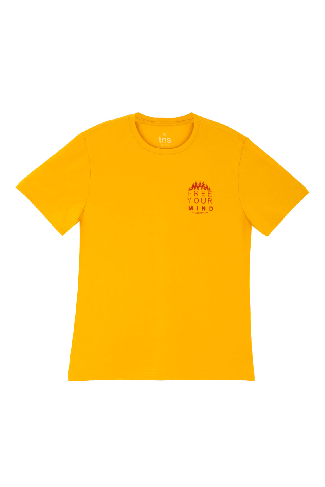 Camiseta amarilla manga corta para hombre