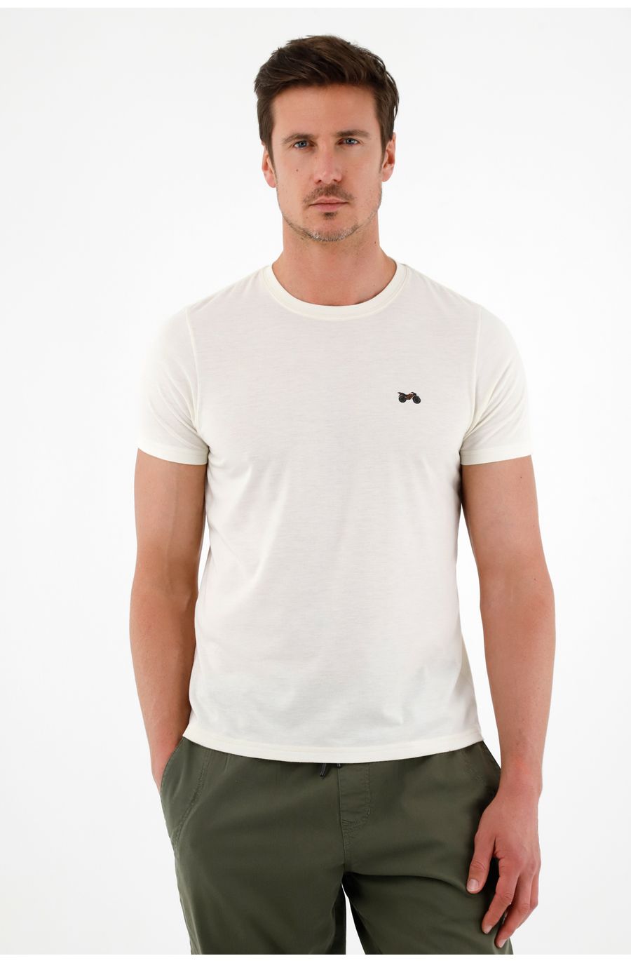 Camiseta crudo estampada para hombre