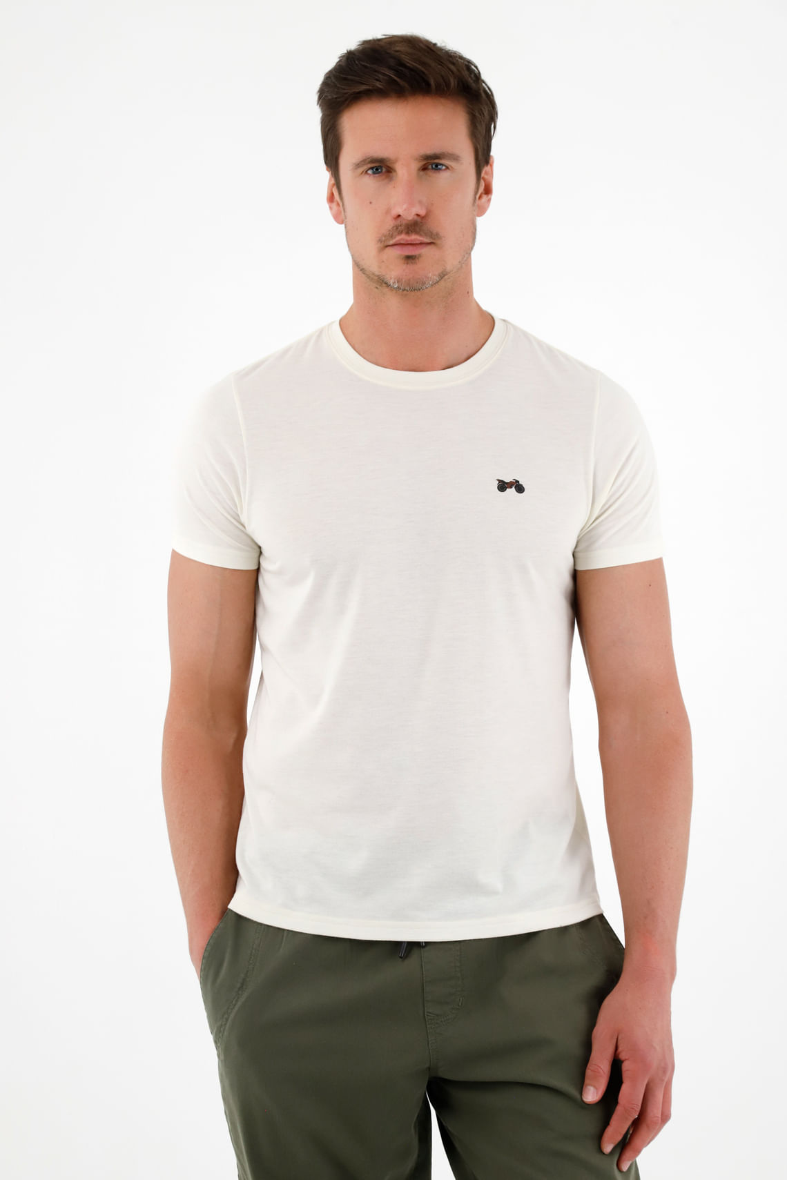 Camiseta crudo estampada para hombre