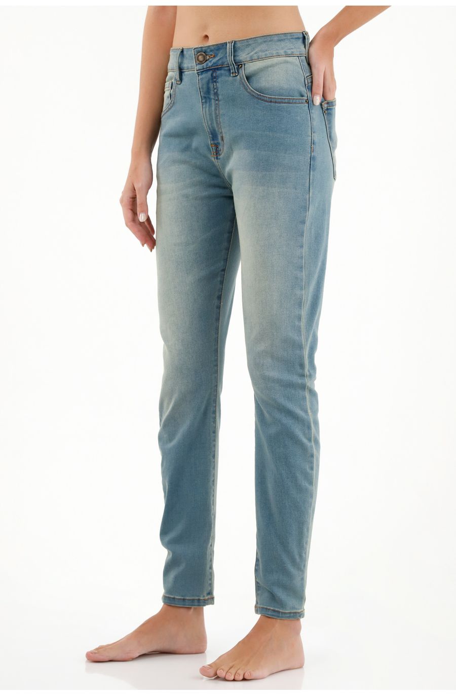 Jean Jegging azul lavado claro para mujer