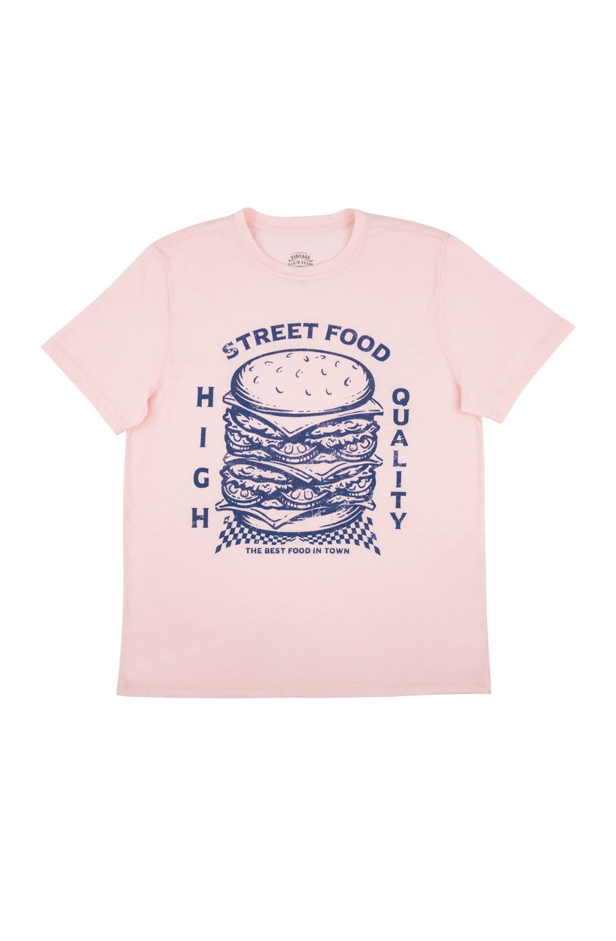 Camiseta rosada manga corta para hombre
