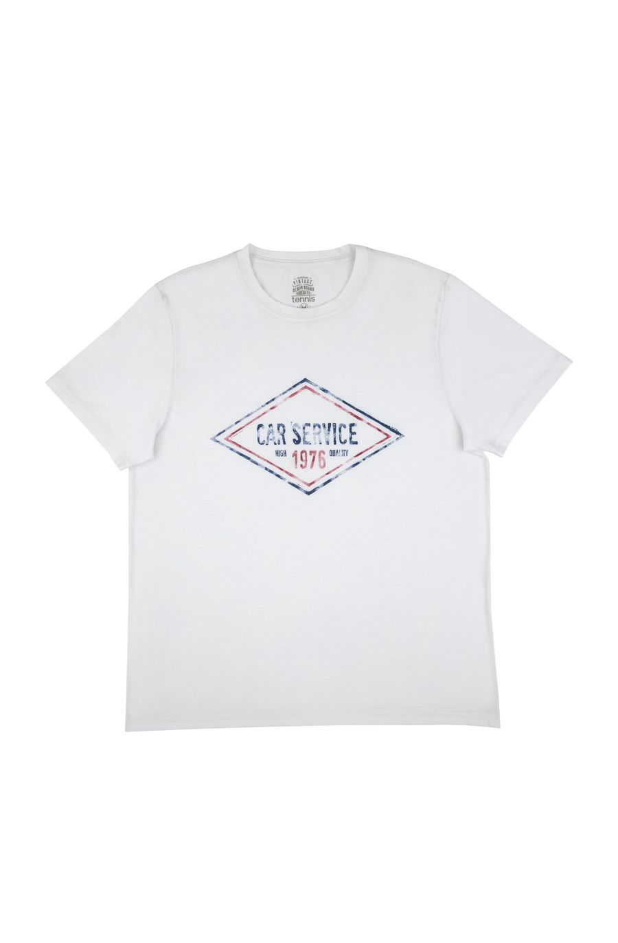 Camiseta blanca cuello redondo para hombre