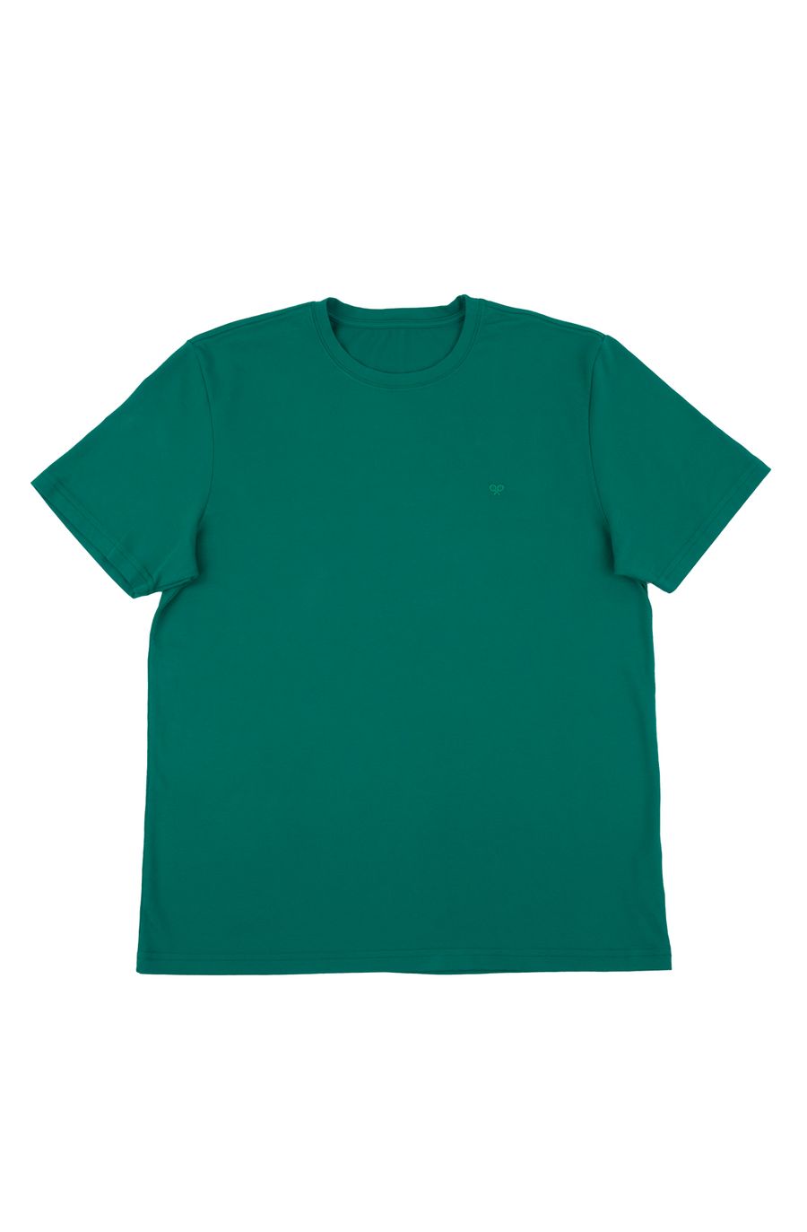 Camiseta verde cuello redondo tela tipo piqué slim estampada para hombre