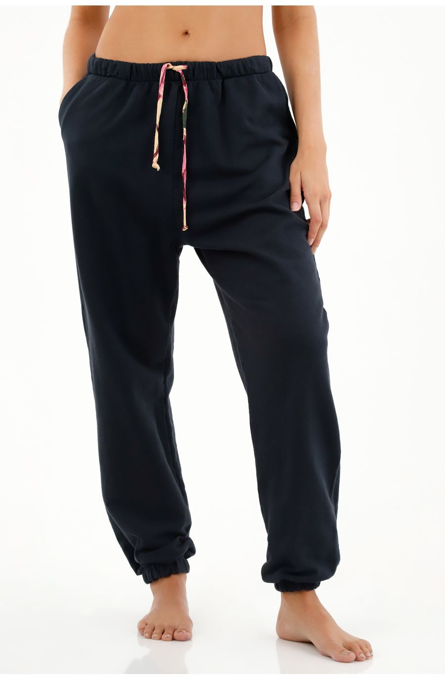 Pantalón tipo Jogger tiro alto azul para mujer